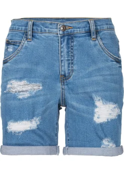 Shorts vaqueros con rotos y rasgaduras