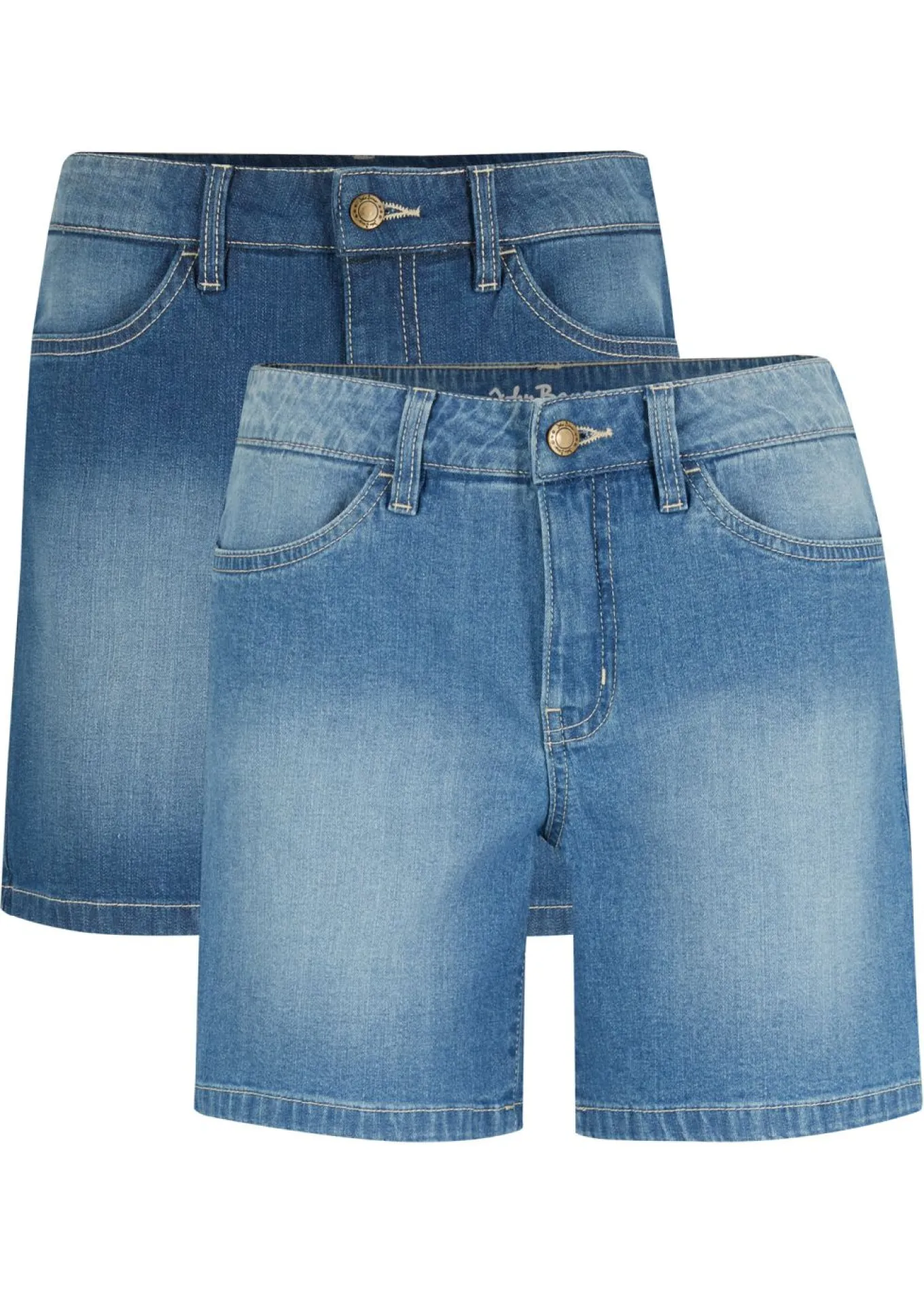 Shorts vaqueros, slim fit, mid waist, 2 unidades