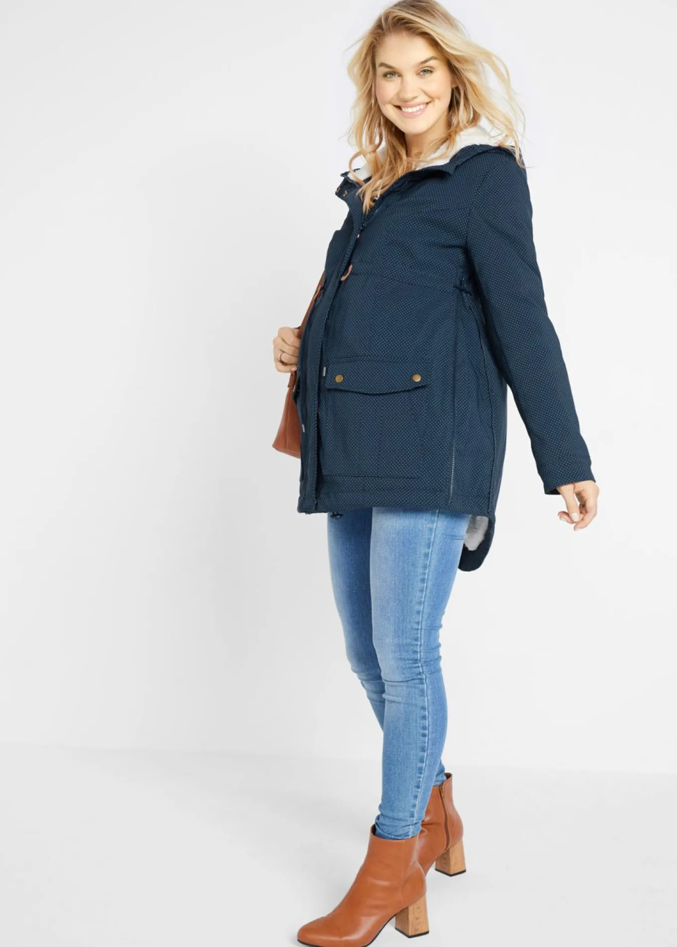 Suave chaqueta premamá/de porteo 3 en 1