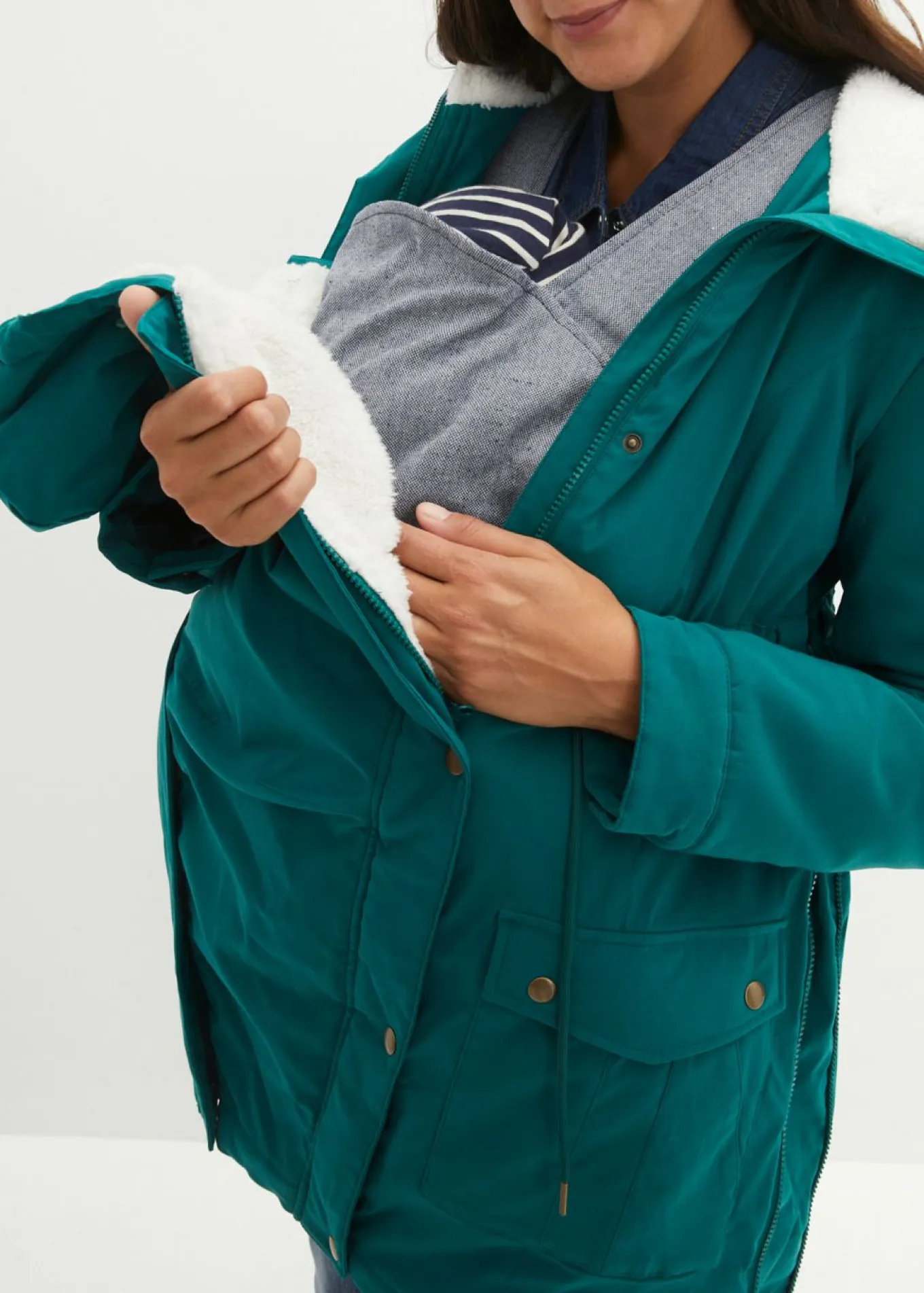 Suave chaqueta premamá/de porteo 3 en 1