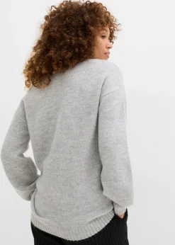 Suave jersey de punto fino con mangas abullonadas