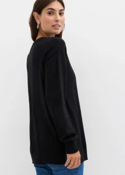 Suave jersey premamá de algodón orgánico con aberturas para la lactancia