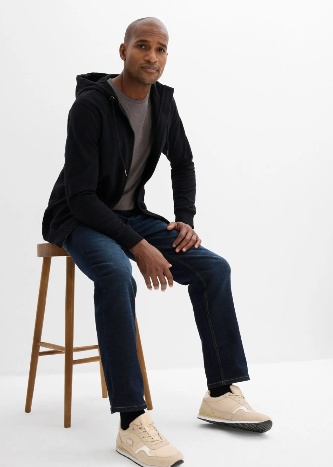 Sudadera 2 en 1 de algodón suave con capucha para hombres