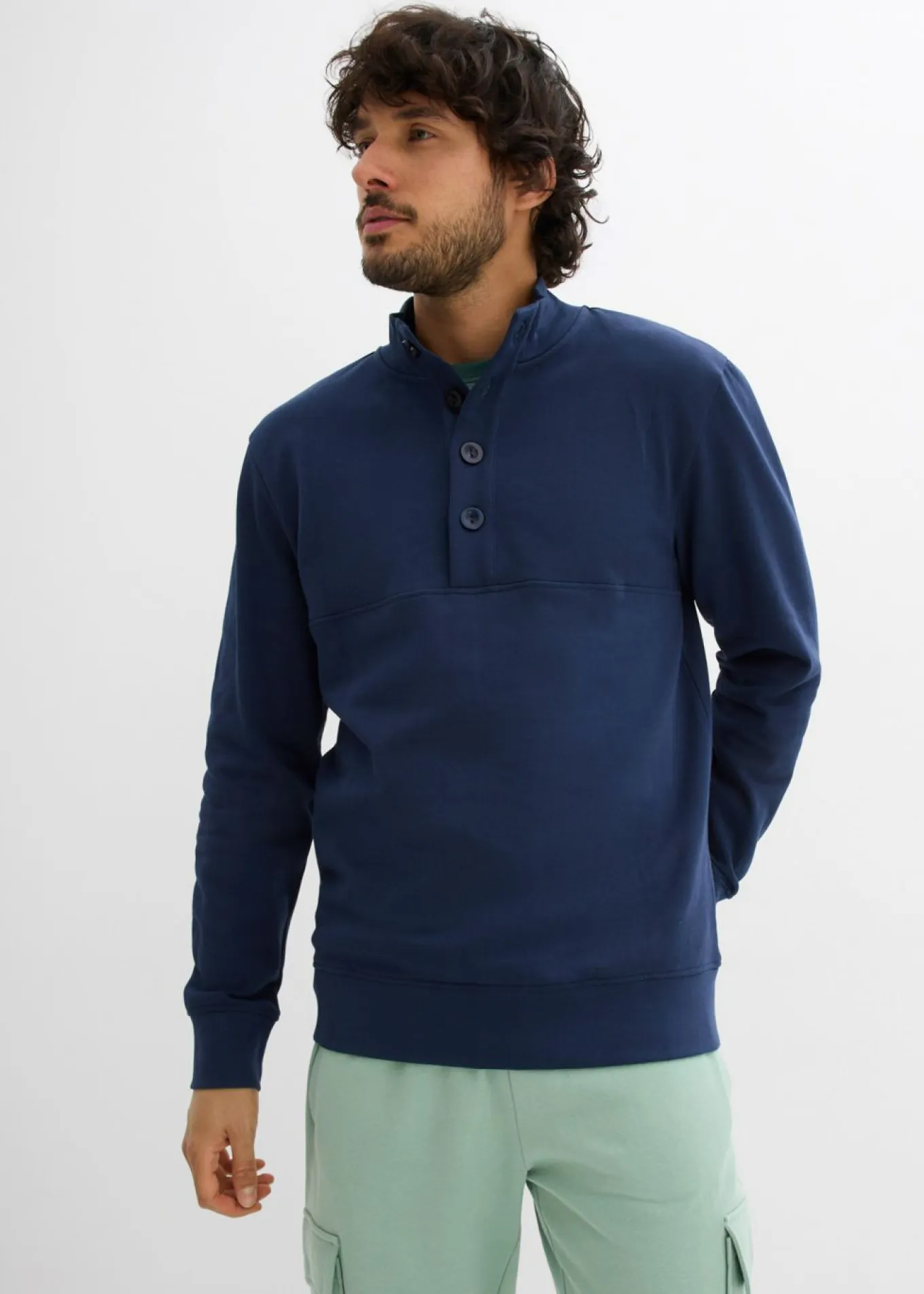 Sudadera con botones de algodón orgánico puro