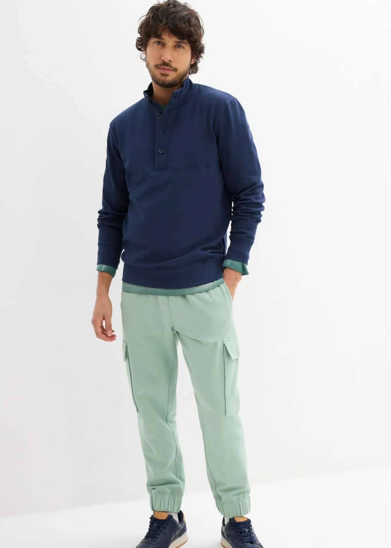 Sudadera con botones de algodón orgánico puro