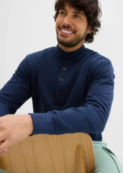 Sudadera con botones de algodón orgánico puro