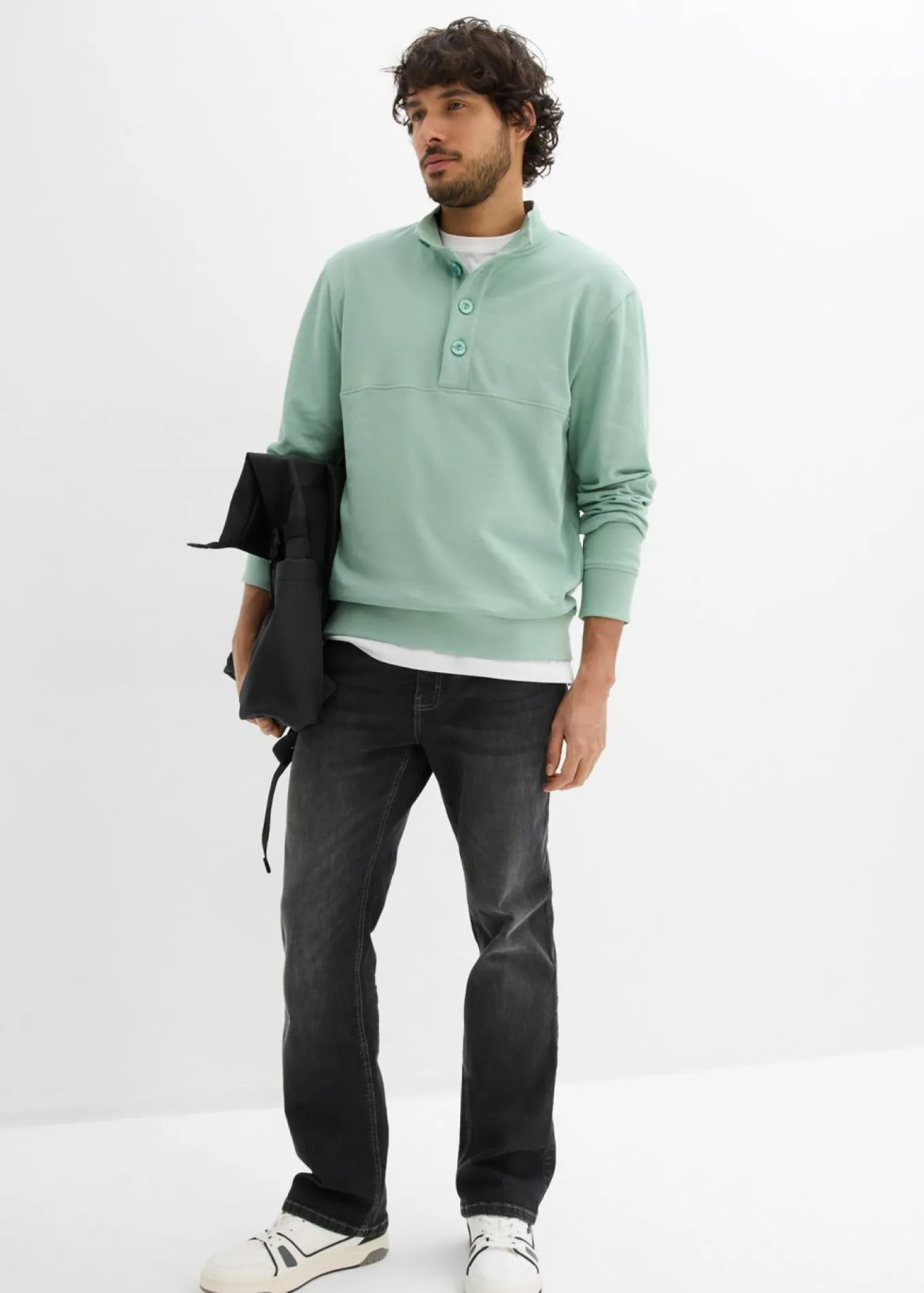 Sudadera con botones de algodón orgánico puro
