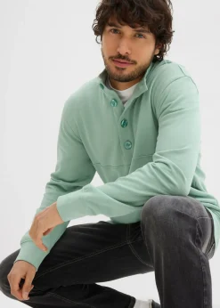 Sudadera con botones de algodón orgánico puro