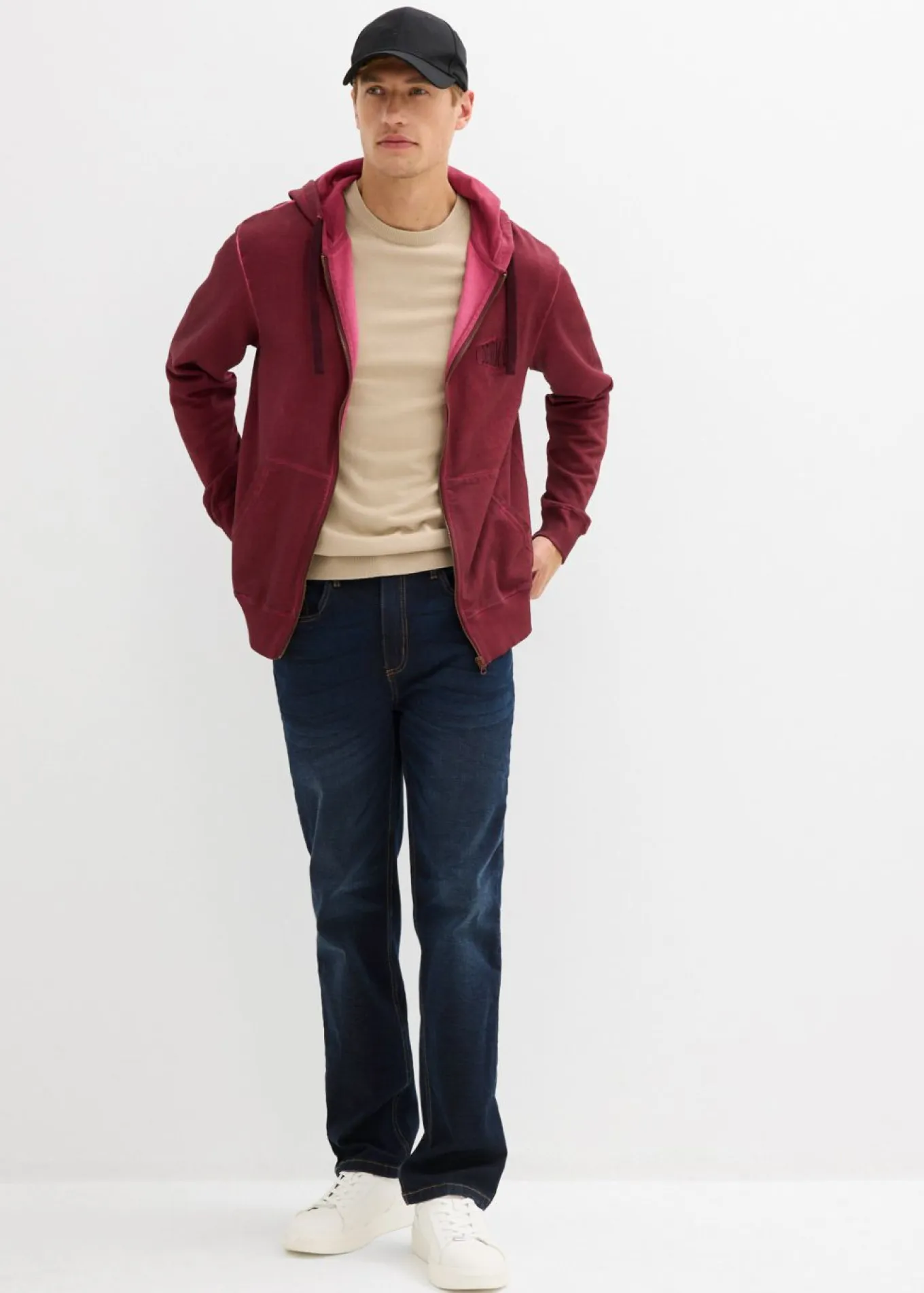 Sudadera con capucha con efecto desgastado
