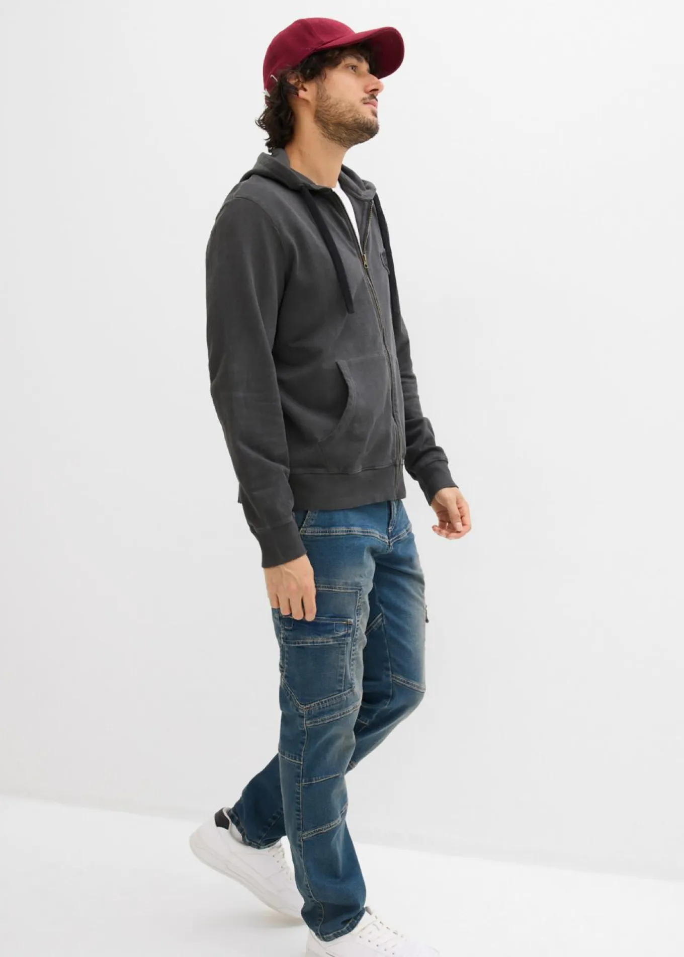 Sudadera con capucha con efecto desgastado