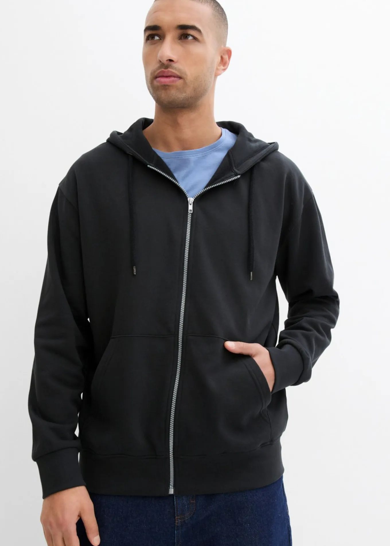 Sudadera con capucha de algodón orgánico puro, loose fit