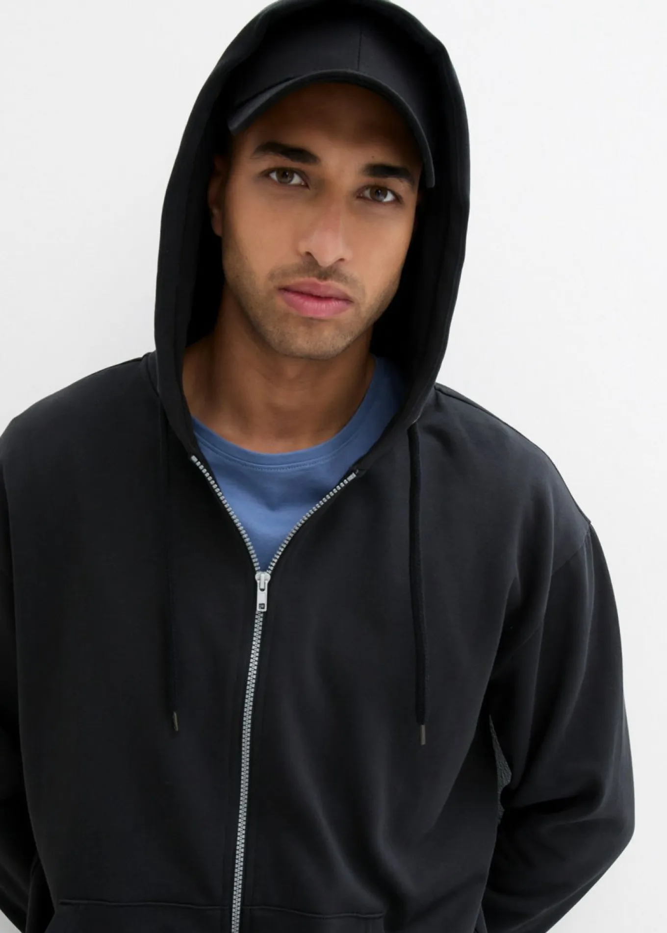 Sudadera con capucha de algodón orgánico puro, loose fit