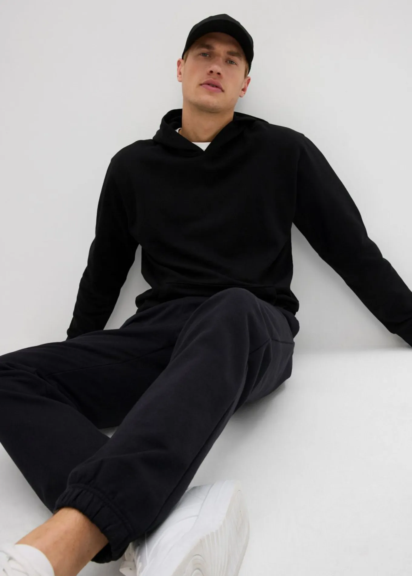 Sudadera con capucha de algodón orgánico puro, loose fit