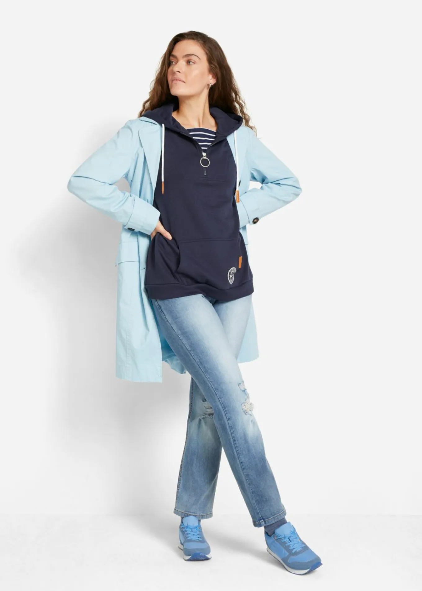 Sudadera con capucha de mezcla de algodón