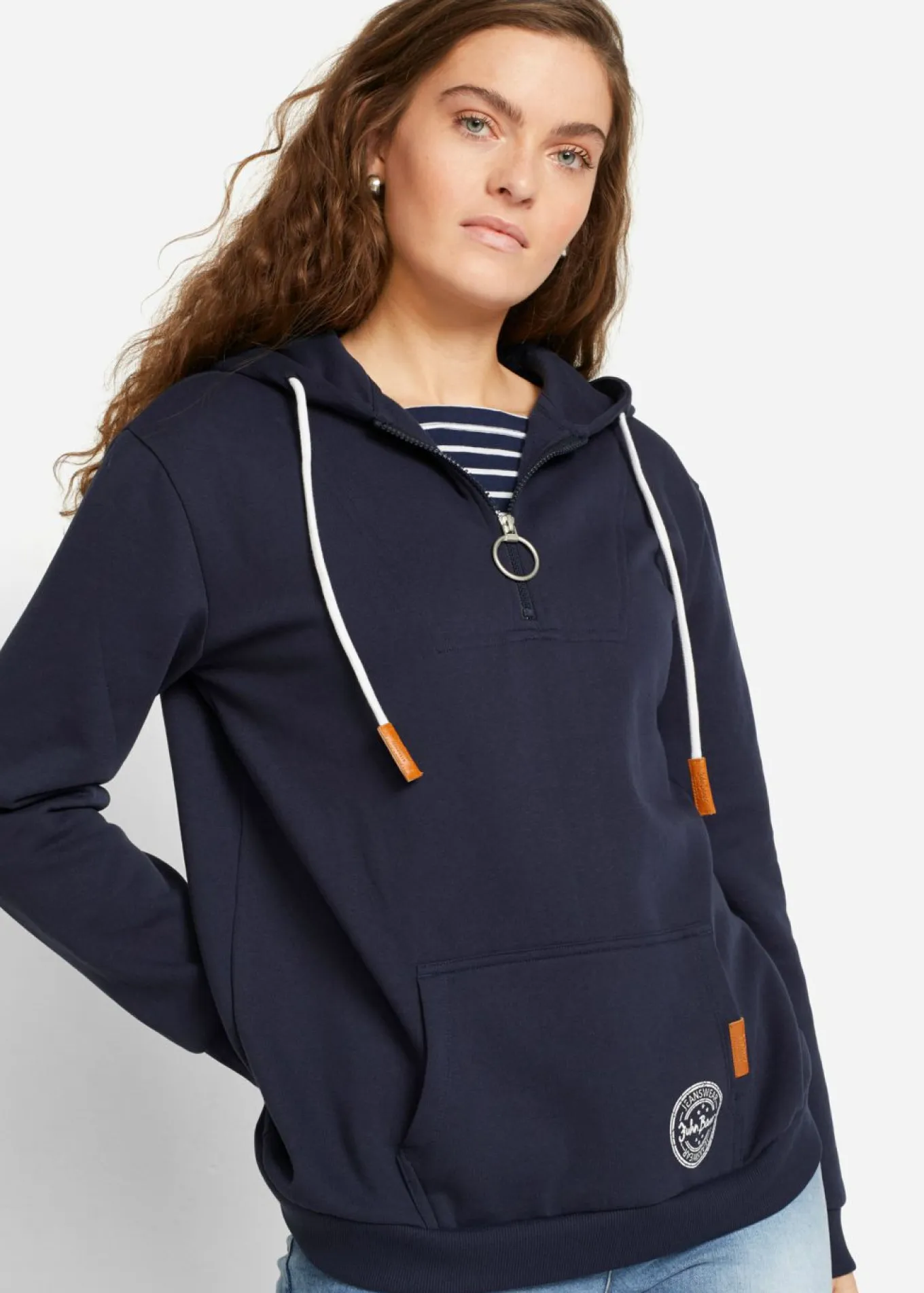 Sudadera con capucha de mezcla de algodón