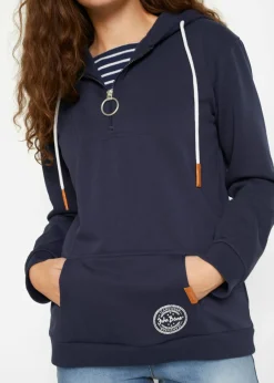 Sudadera con capucha de mezcla de algodón