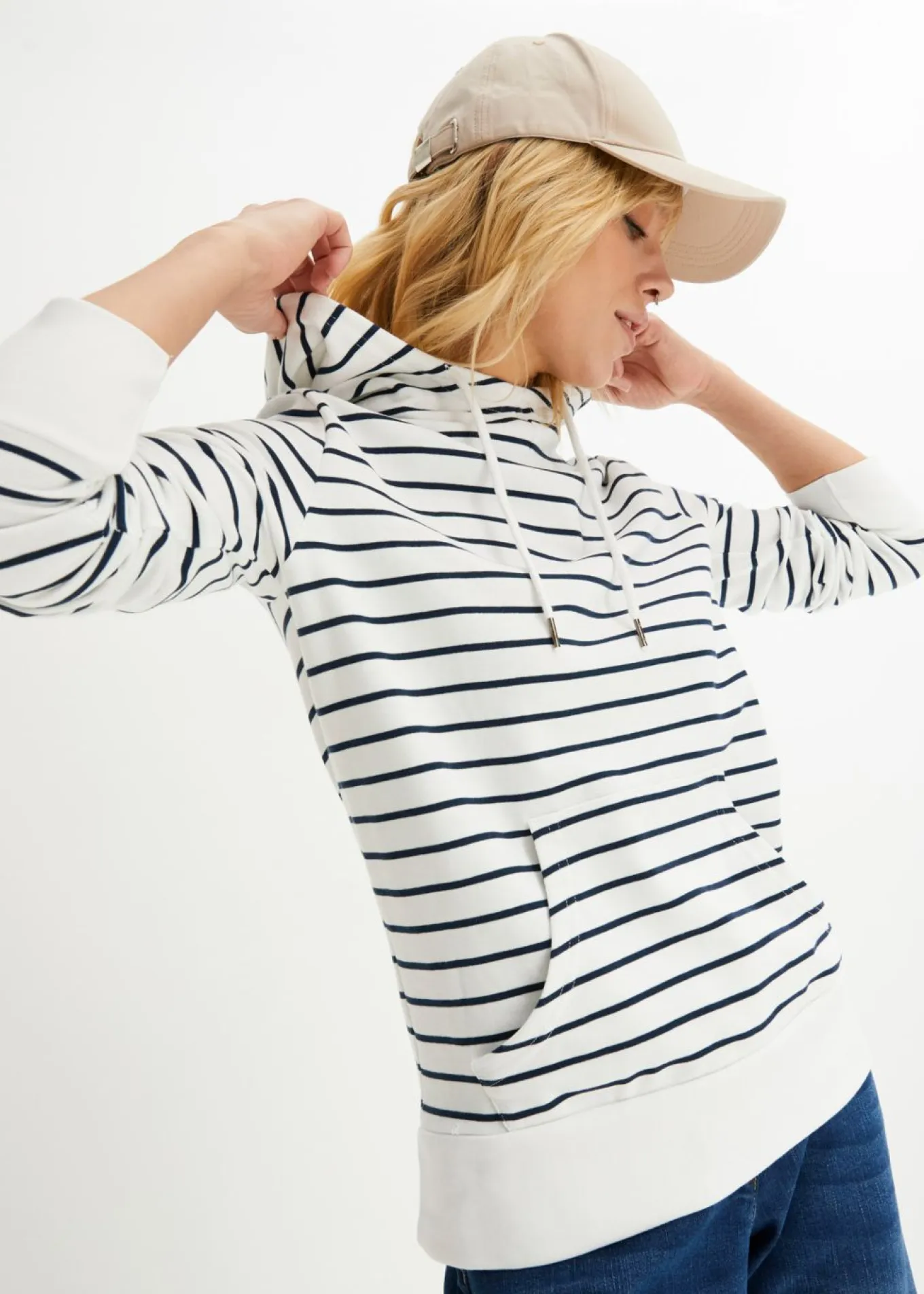 Sudadera con capucha de mezcla de algodón
