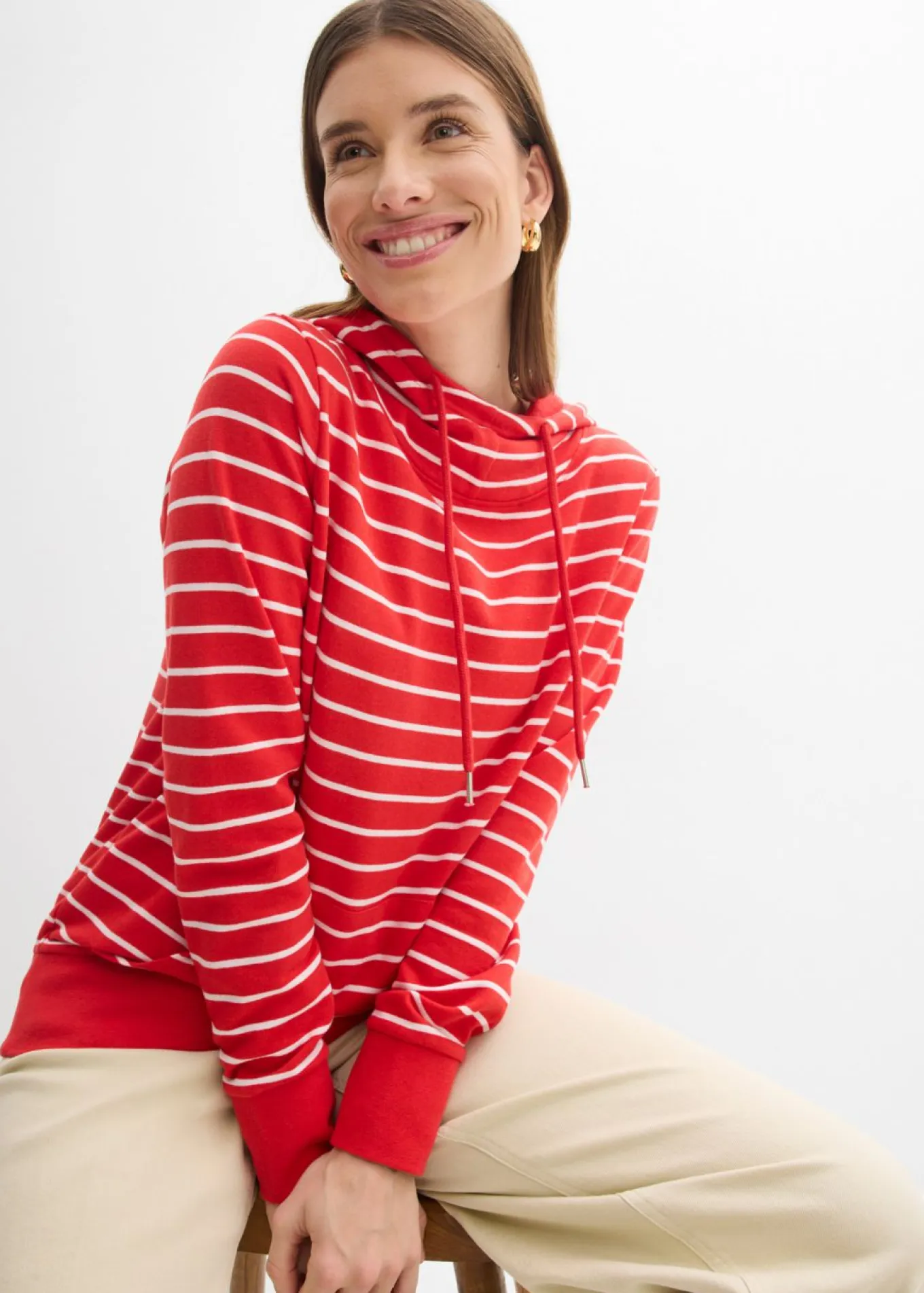 Sudadera con capucha de mezcla de algodón