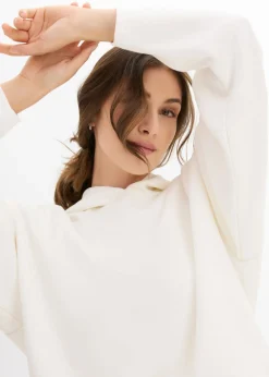 Sudadera con capucha de mezcla de viscosa ligeramente brillante
