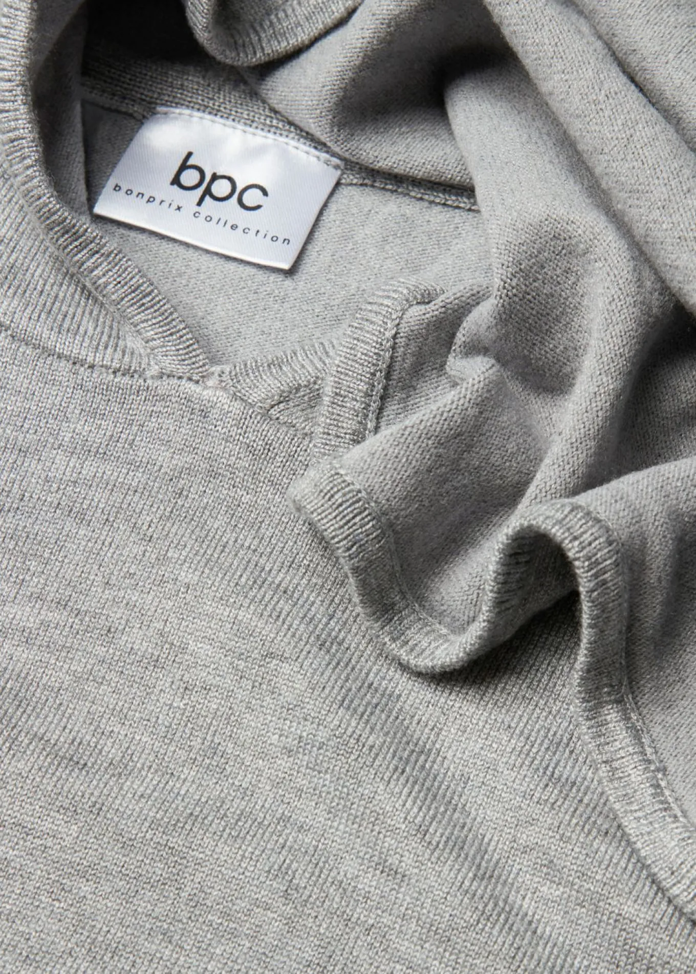 Sudadera con capucha de punto y bolsillo canguro en mezcla de viscosa