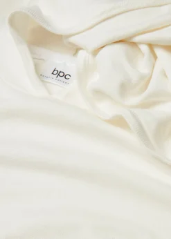 Sudadera con capucha de punto y bolsillo canguro en mezcla de viscosa