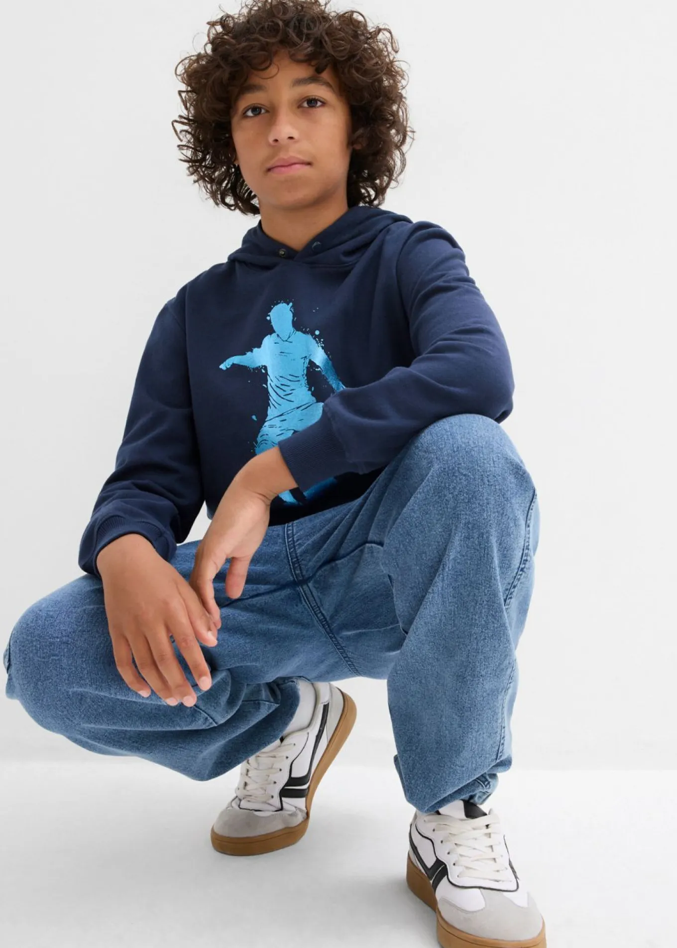 Sudadera con capucha en suave mezcla de algodón