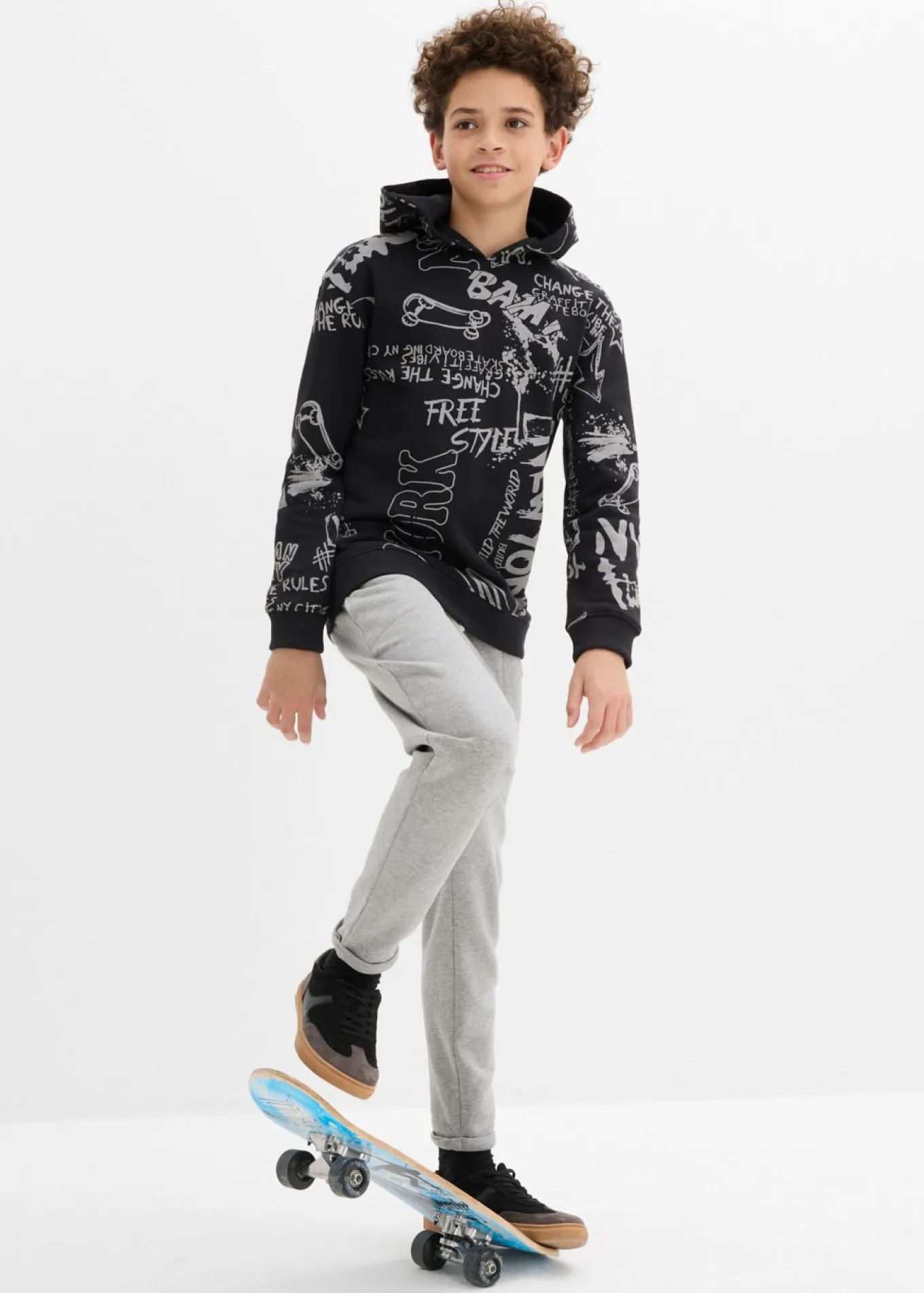 Sudadera con capucha en suave mezcla de algodón