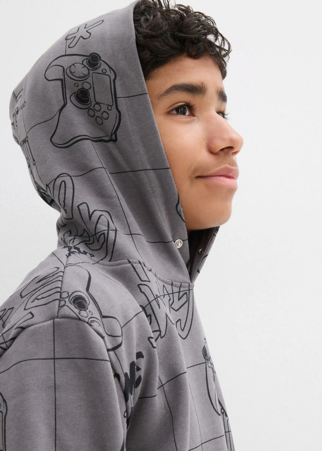 Sudadera con capucha en suave mezcla de algodón
