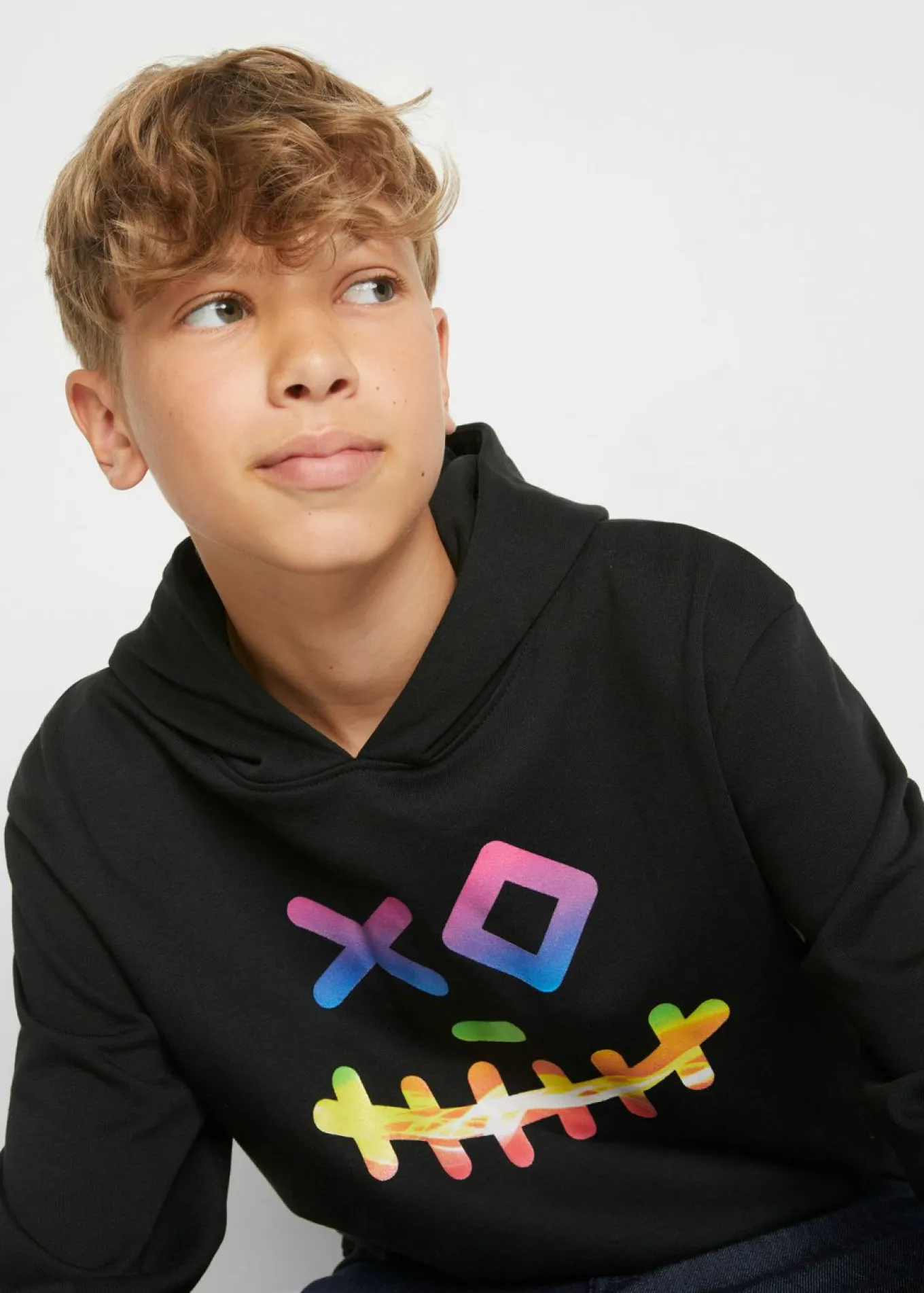 Sudadera con capucha en suave mezcla de algodón
