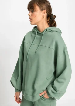 Sudadera con capucha oversize en mezcla de algodón suave