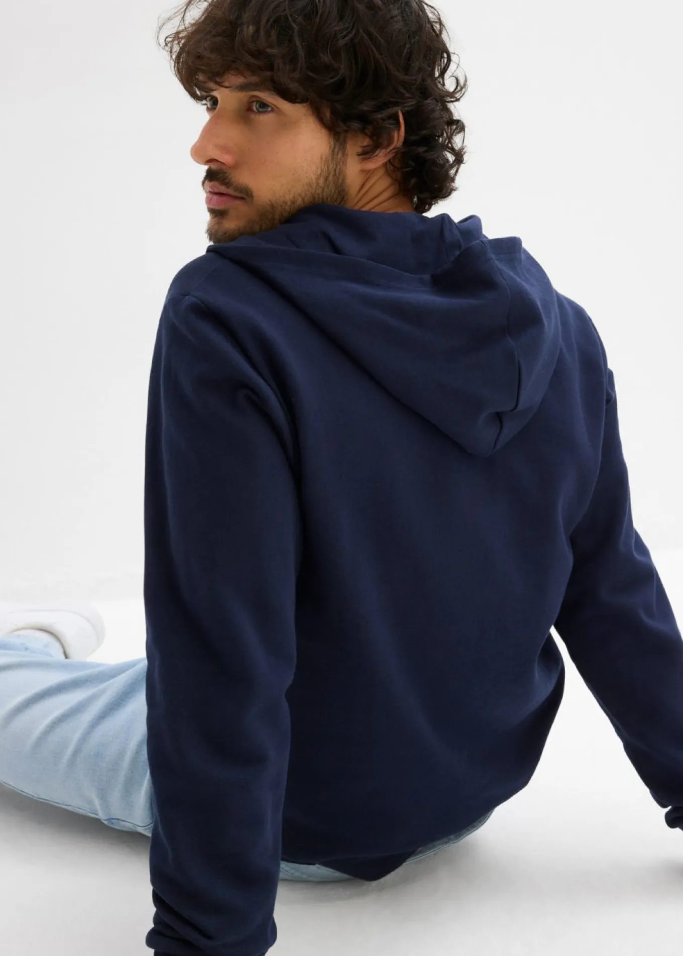 Sudadera con capucha y cremallera de algodón orgánico puro