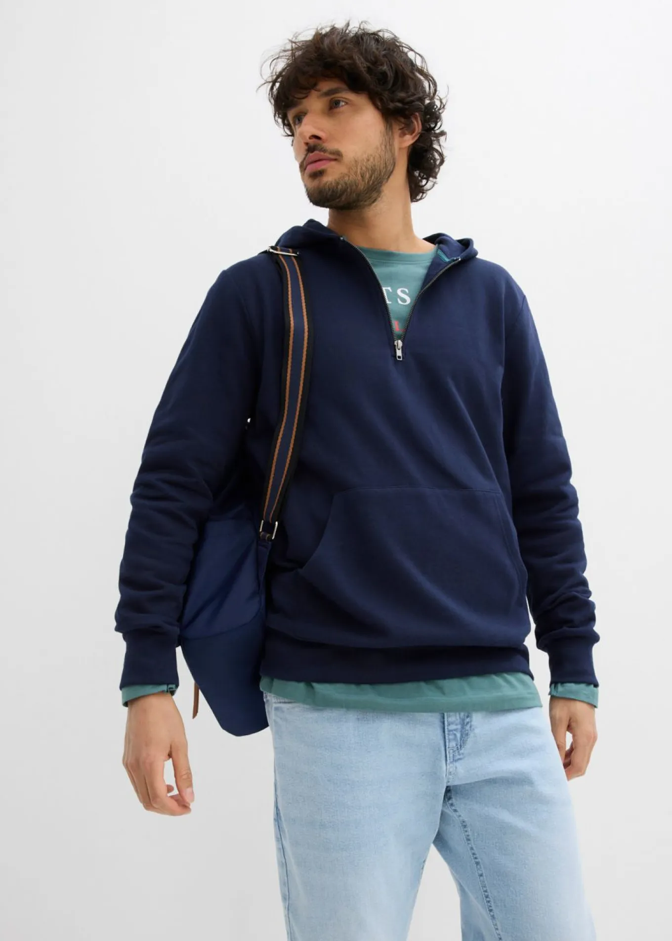 Sudadera con capucha y cremallera de algodón orgánico puro