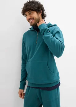 Sudadera con capucha y cremallera de algodón orgánico puro