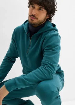 Sudadera con capucha y cremallera de algodón orgánico puro