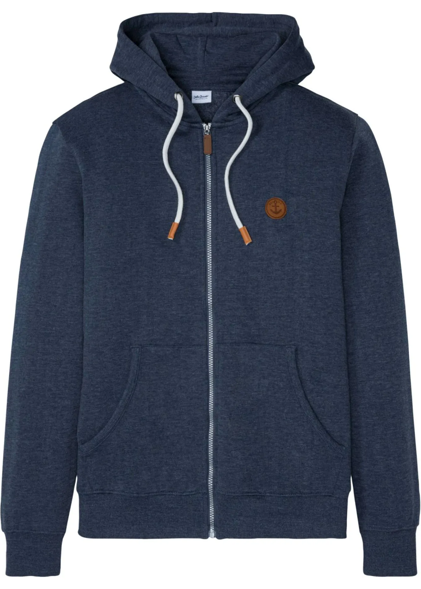 Sudadera con capucha y detalles de piel sintética