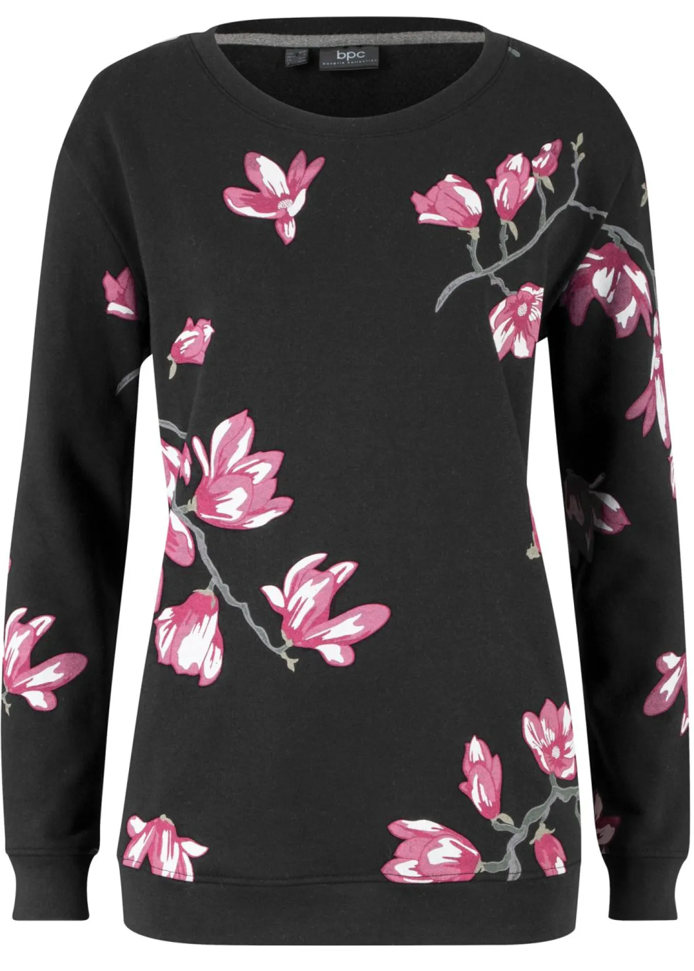 Sudadera con estampado de flores de corte holgado