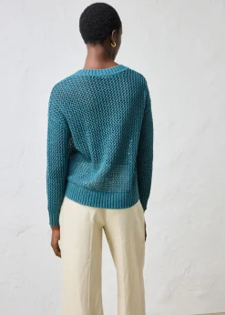 Sudadera de ajour de mezcla de lino ligero