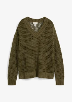 Sudadera de ajour de mezcla de lino ligero