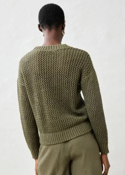 Sudadera de ajour de mezcla de lino ligero