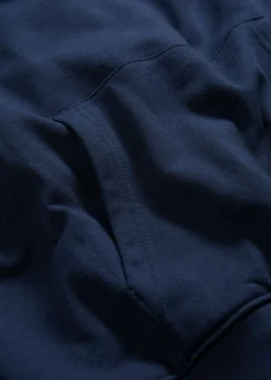 Sudadera de algodón orgánico puro con capucha, corte holgado y un gran estampado en la parte posterior