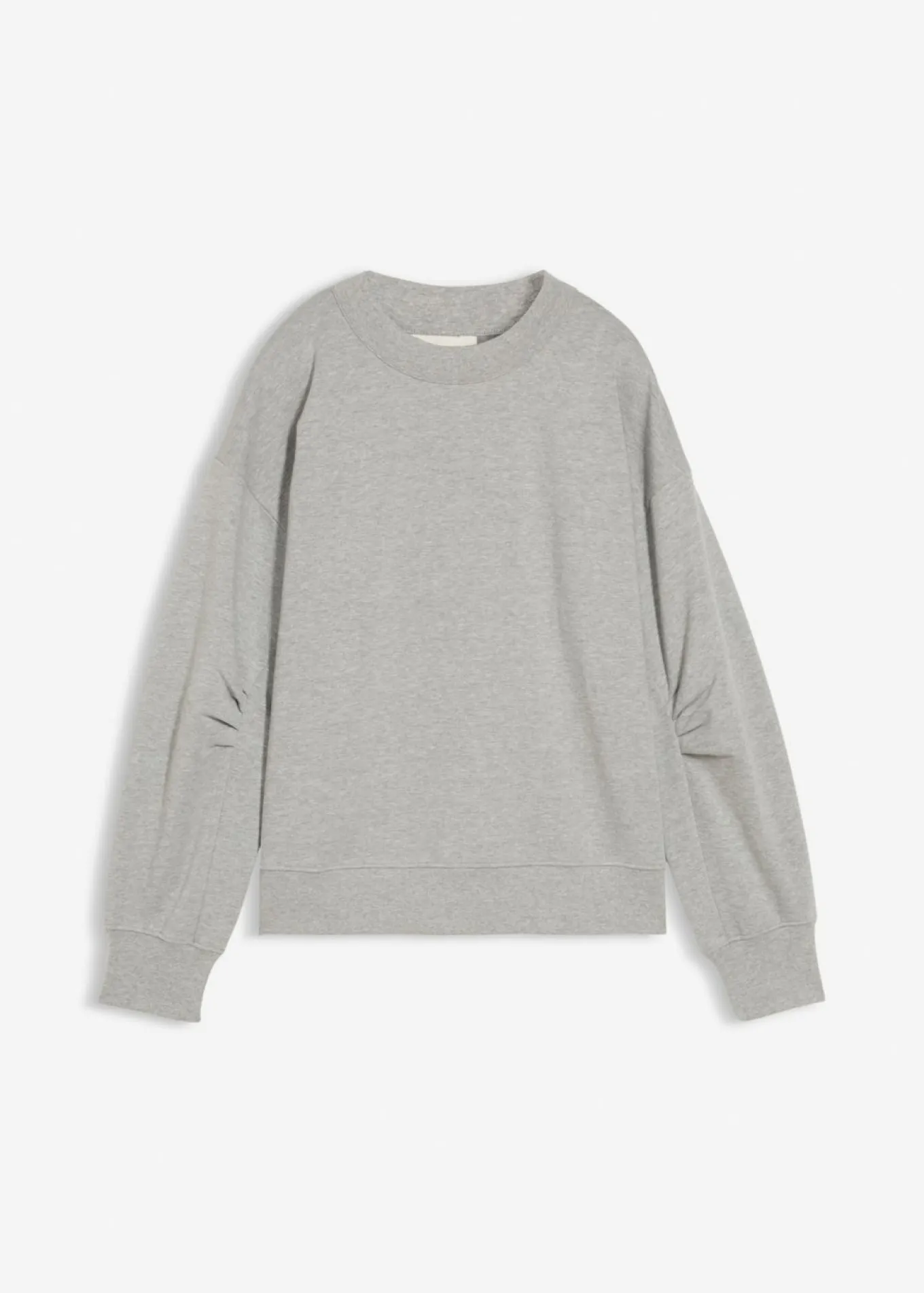 Sudadera de algodón orgánico con cuello ancho de canalé