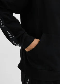 Sudadera de algodón orgánico puro con capucha y corte holgado