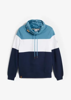 Sudadera de algodón puro con cuello estampado