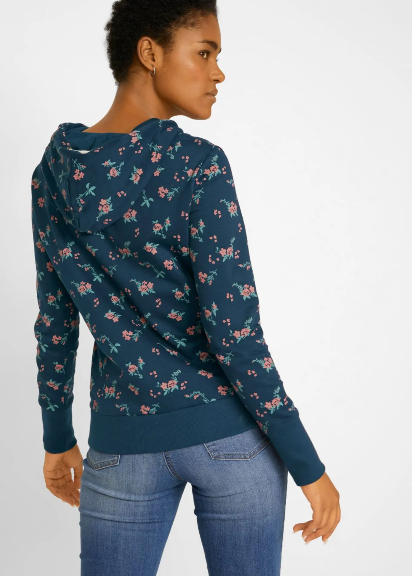 Sudadera de algodón puro con capucha y cordones