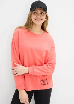 Sudadera de mezcla de algodón con bajo asimétrico