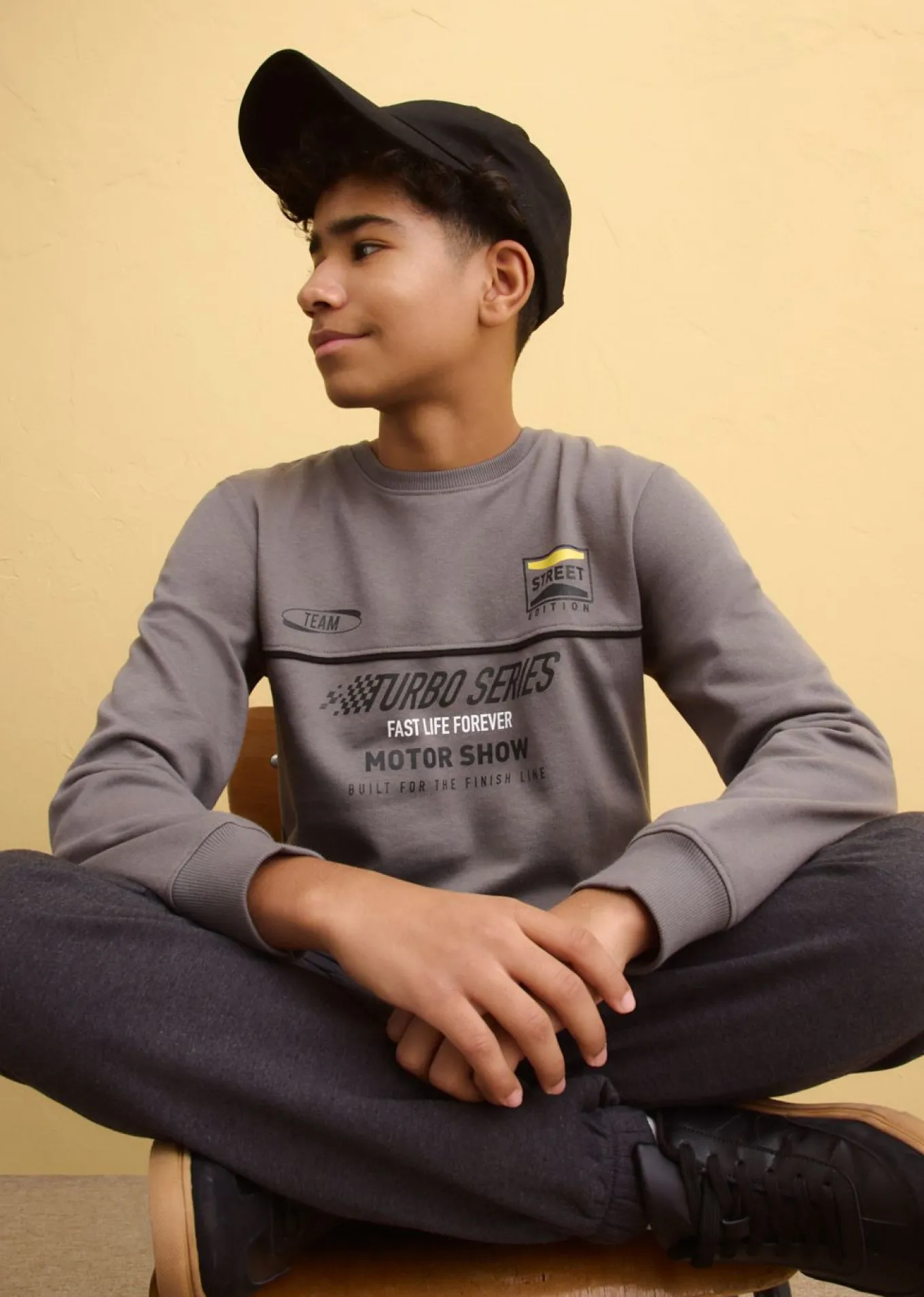 Sudadera en mezcla suave de algodón