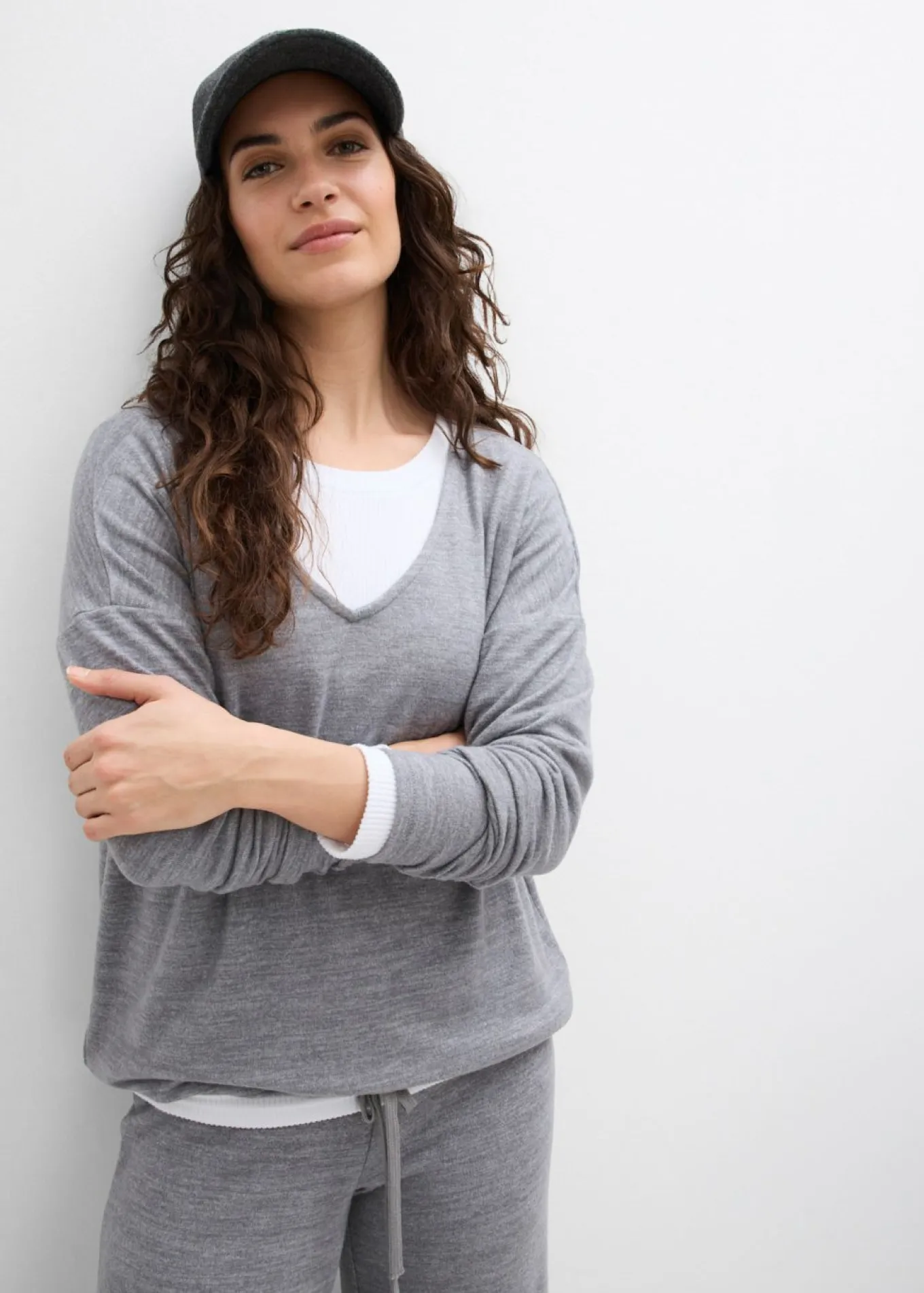 Sudadera holgada con aspecto de punto