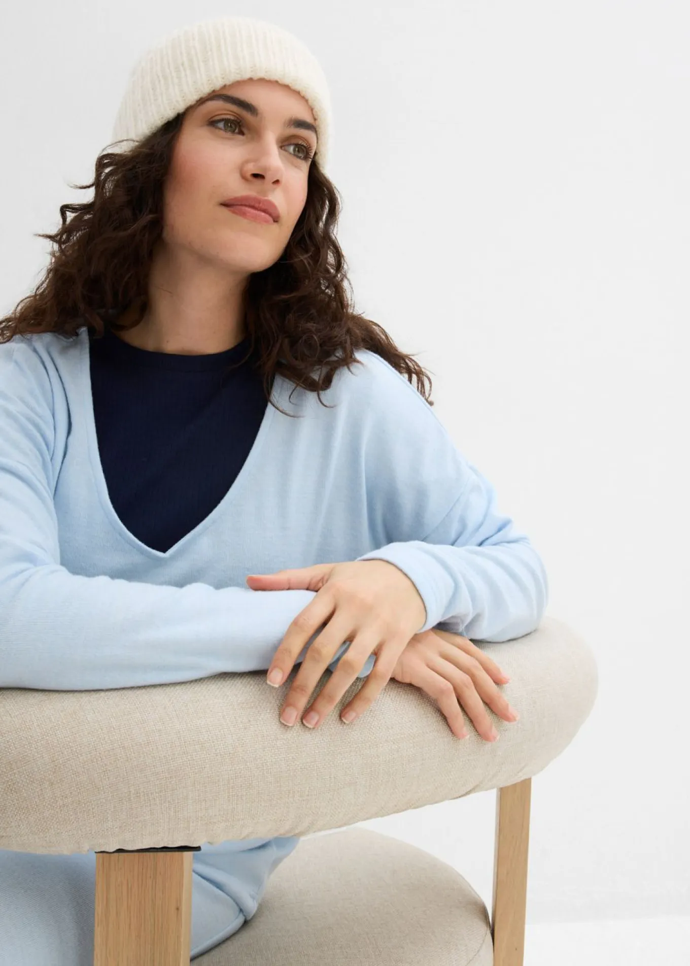 Sudadera holgada con aspecto de punto