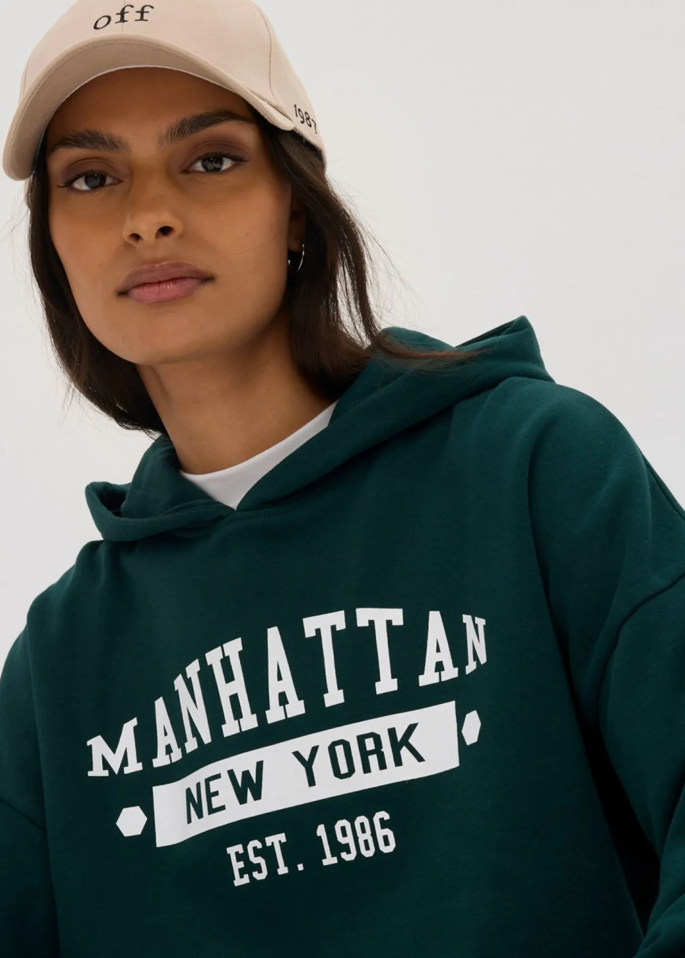 Sudadera holgada de algodón puro con capucha