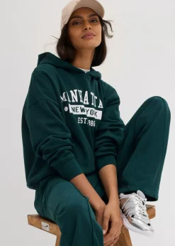 Sudadera holgada de algodón puro con capucha